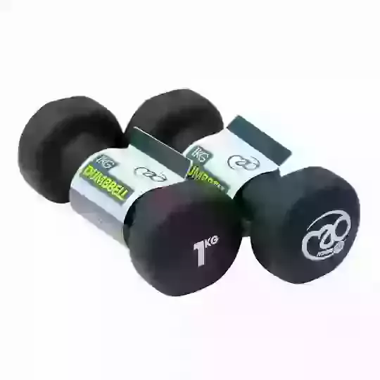 Fitness-Mad Neoprene Dumbbells, 2 x 1kg